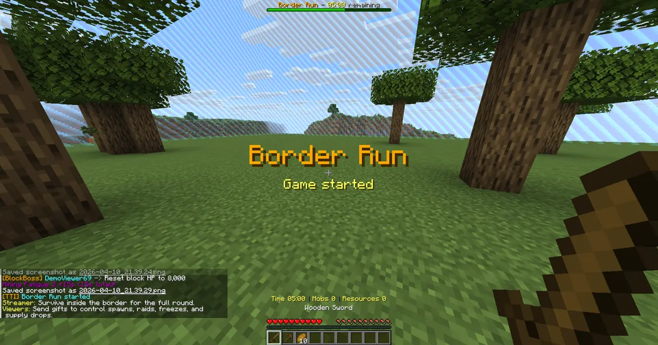 Border Run gameplay screenshot showing round start