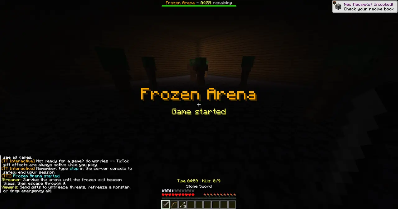 Frozen Arena gameplay screenshot showing round start