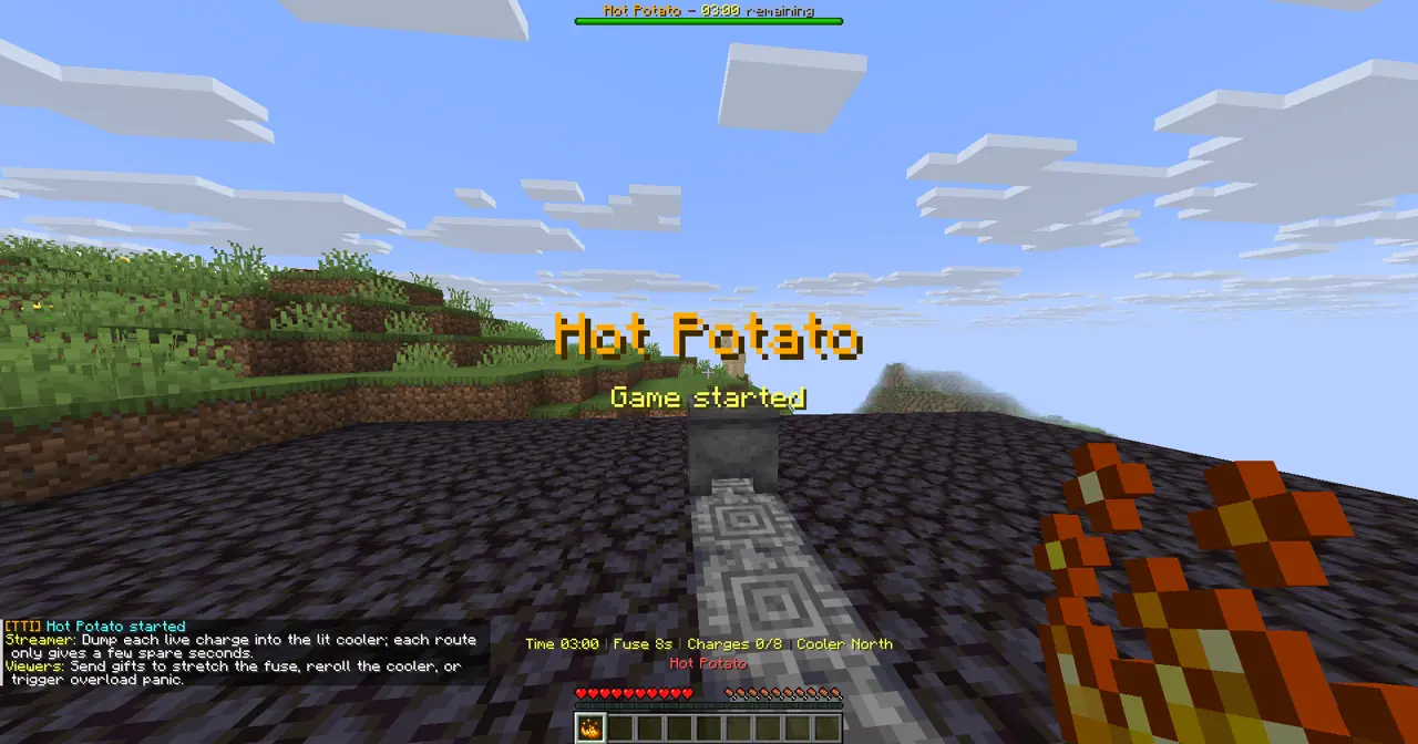 Hot Potato gameplay screenshot showing round start