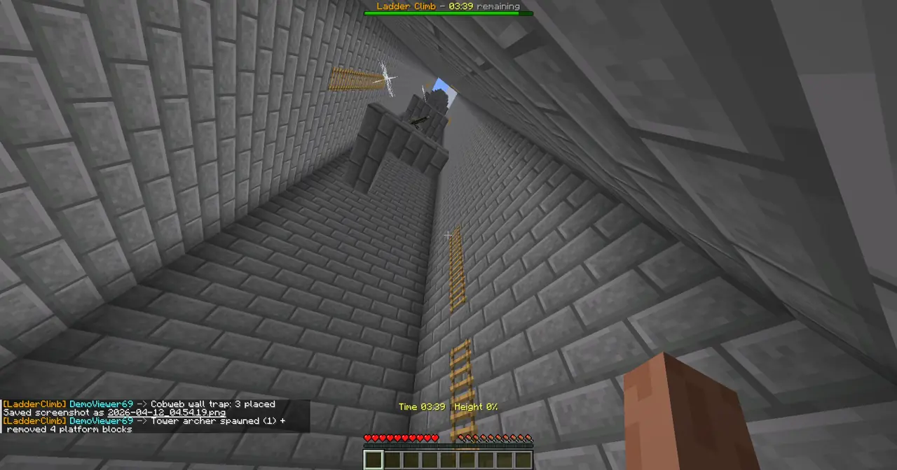 Ladder Climb gameplay screenshot showing 99+ coins