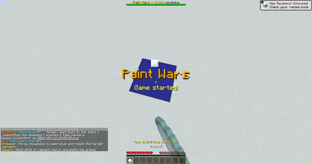 Paint Wars gameplay screenshot showing round start