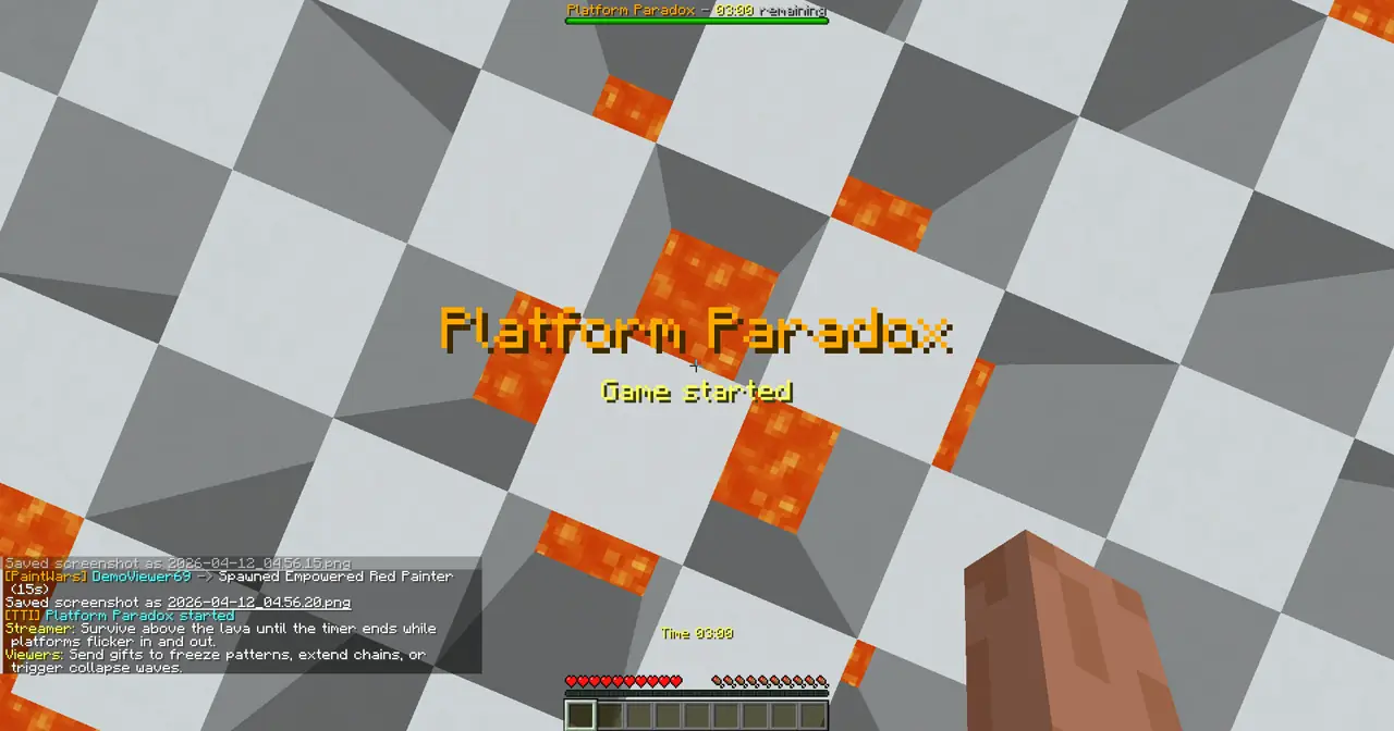 Platform Paradox gameplay screenshot showing round start