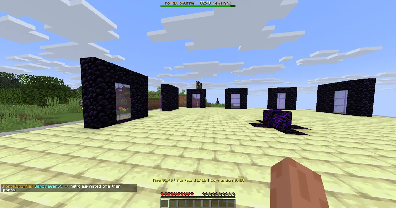 Portal Shuffle gameplay screenshot showing 1+ coins