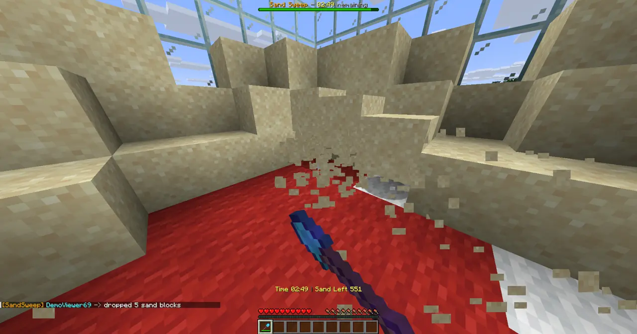 Sand Sweep gameplay screenshot showing 1+ coins