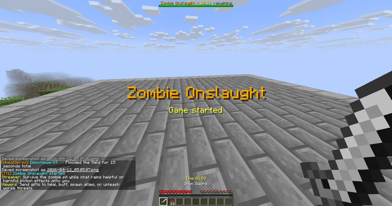 Zombie Onslaught gameplay screenshot showing round start