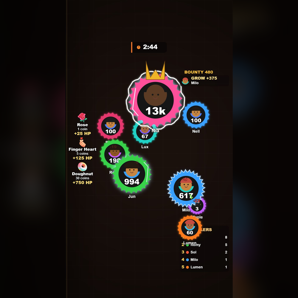 Chainsaw Clash screenshot showing active battle