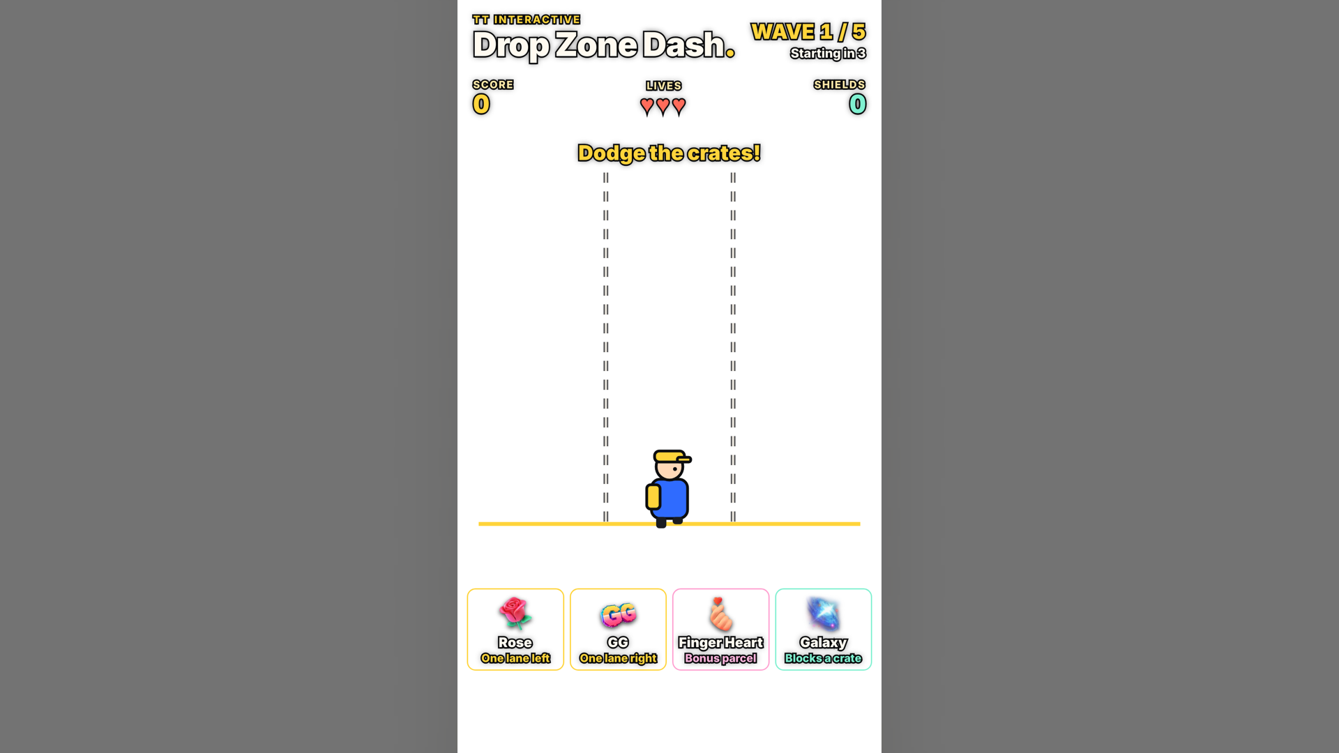 Drop Zone Dash hero screenshot showing drop zone dash gifts