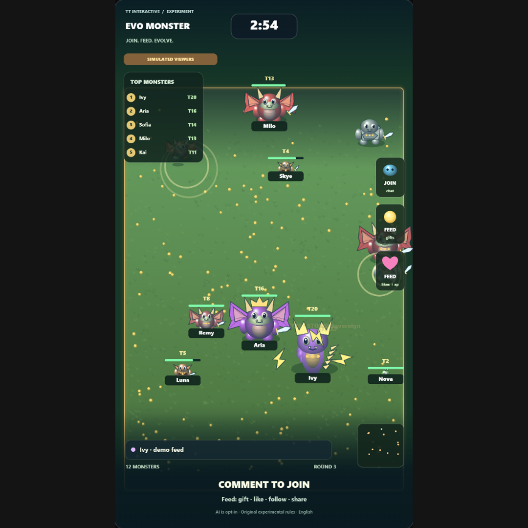 Evo Monster screenshot showing active play
