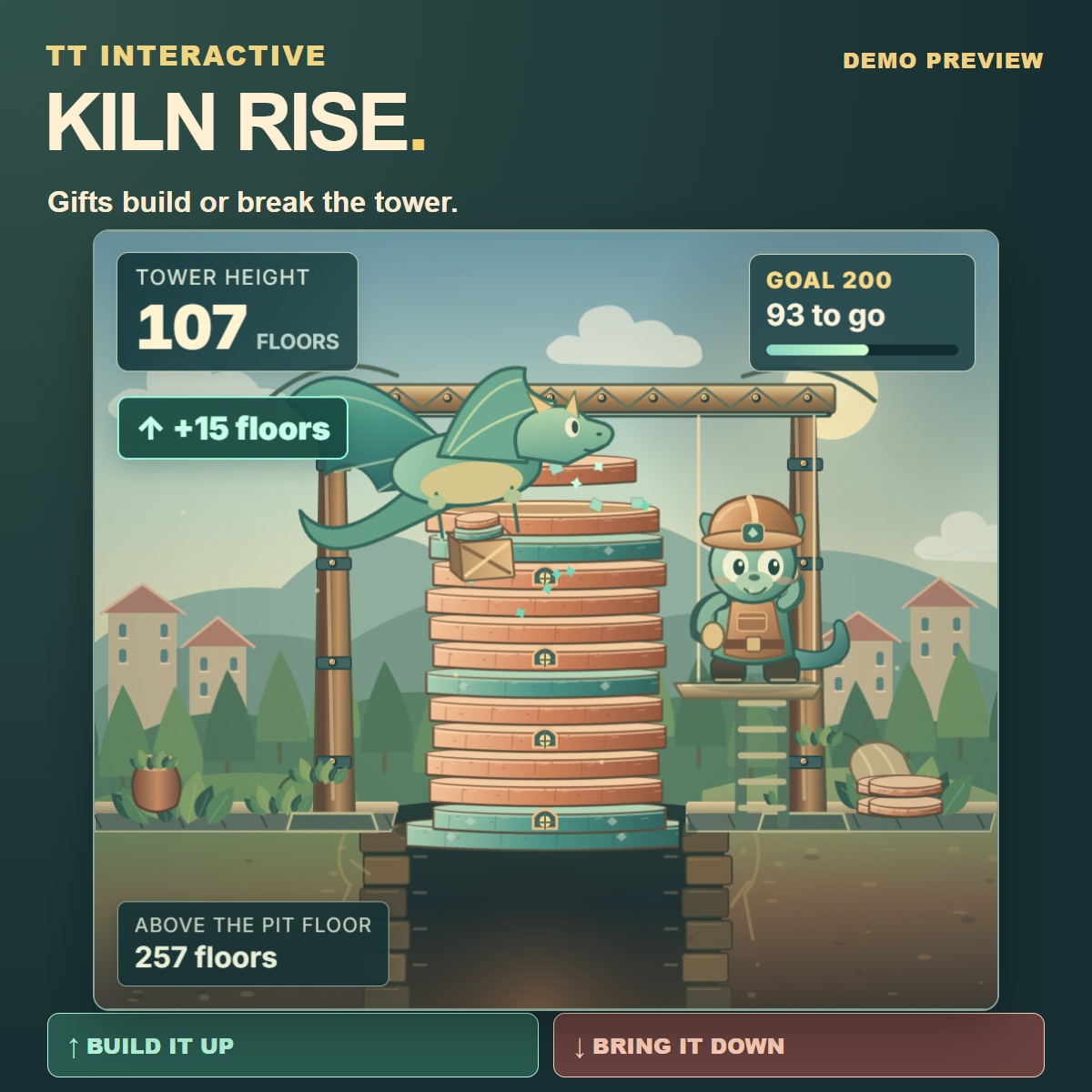 Kiln Rise screenshot showing drake delivery
