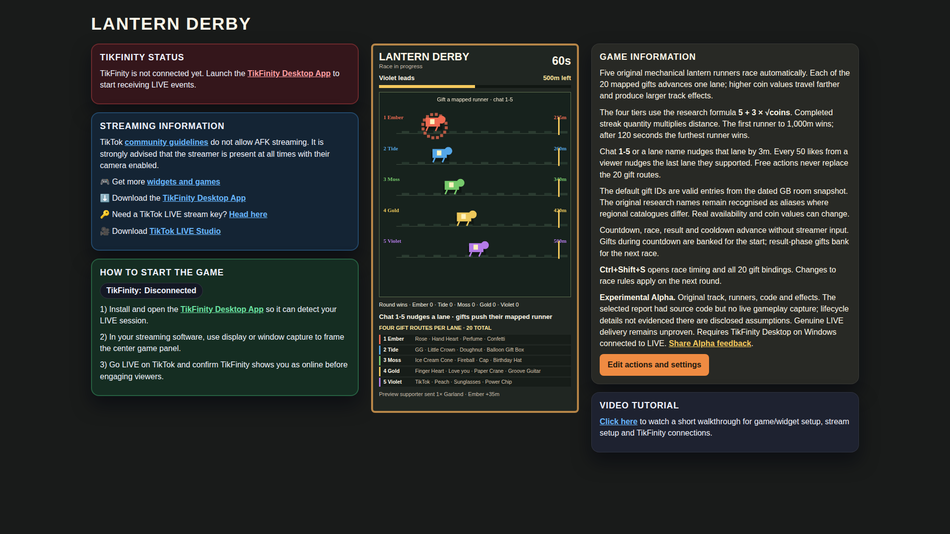 Lantern Derby hero screenshot showing ember burst