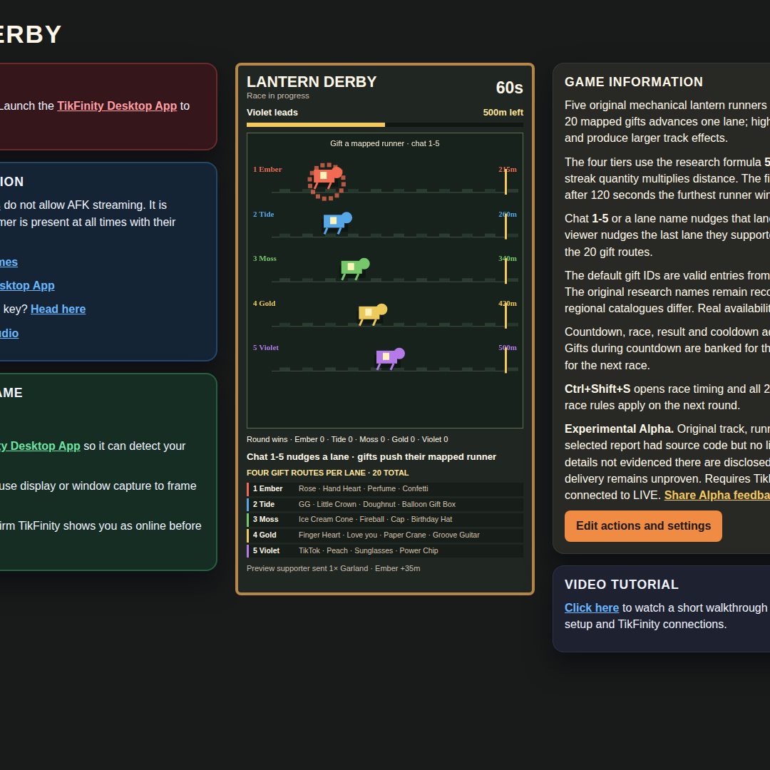 Lantern Derby screenshot showing ember burst