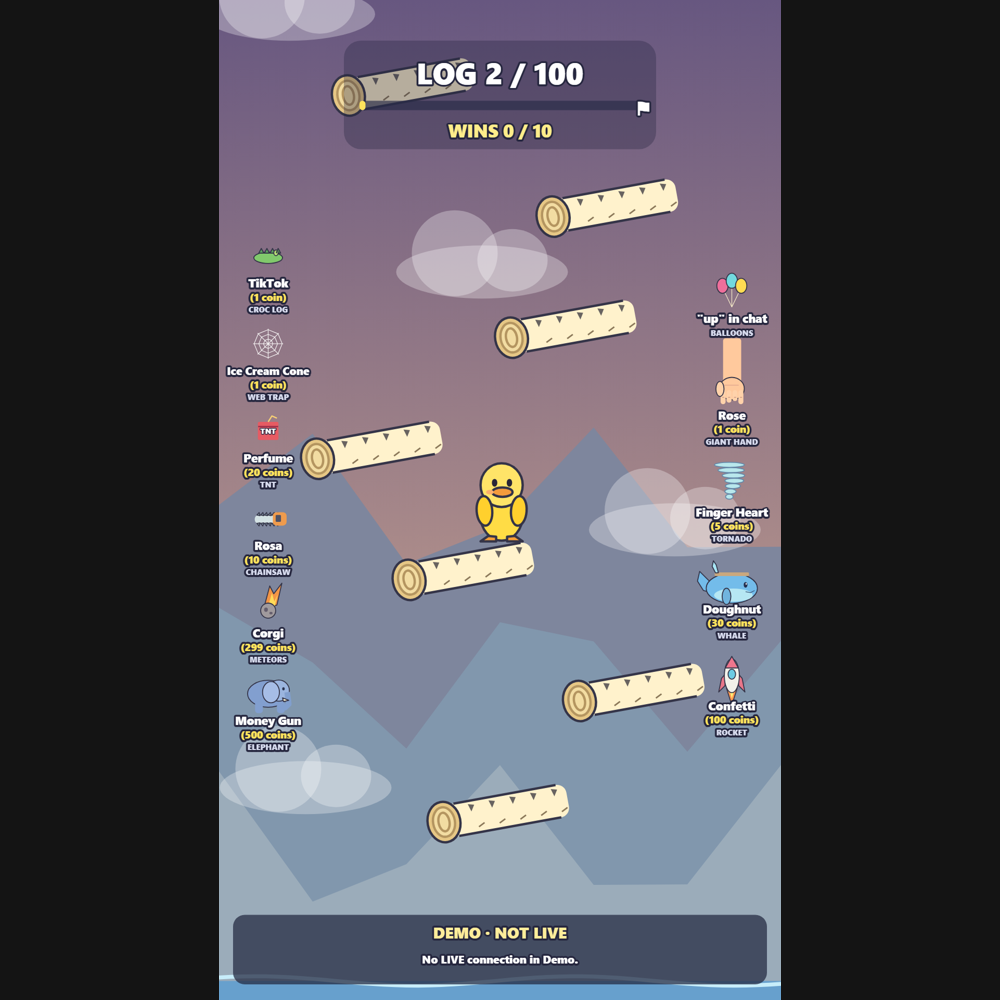 Log Rush screenshot showing active play
