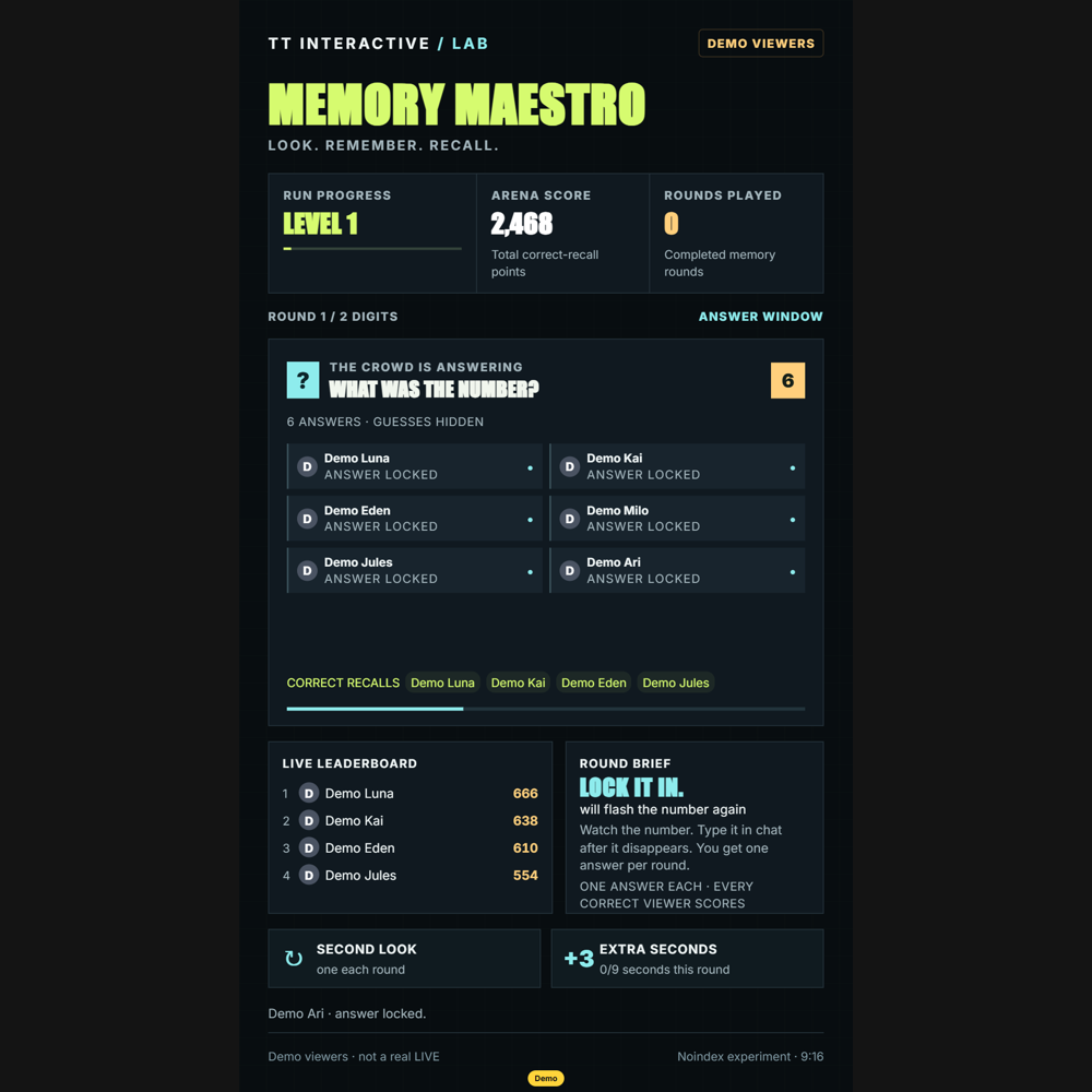 Memory Maestro screenshot showing viewer action