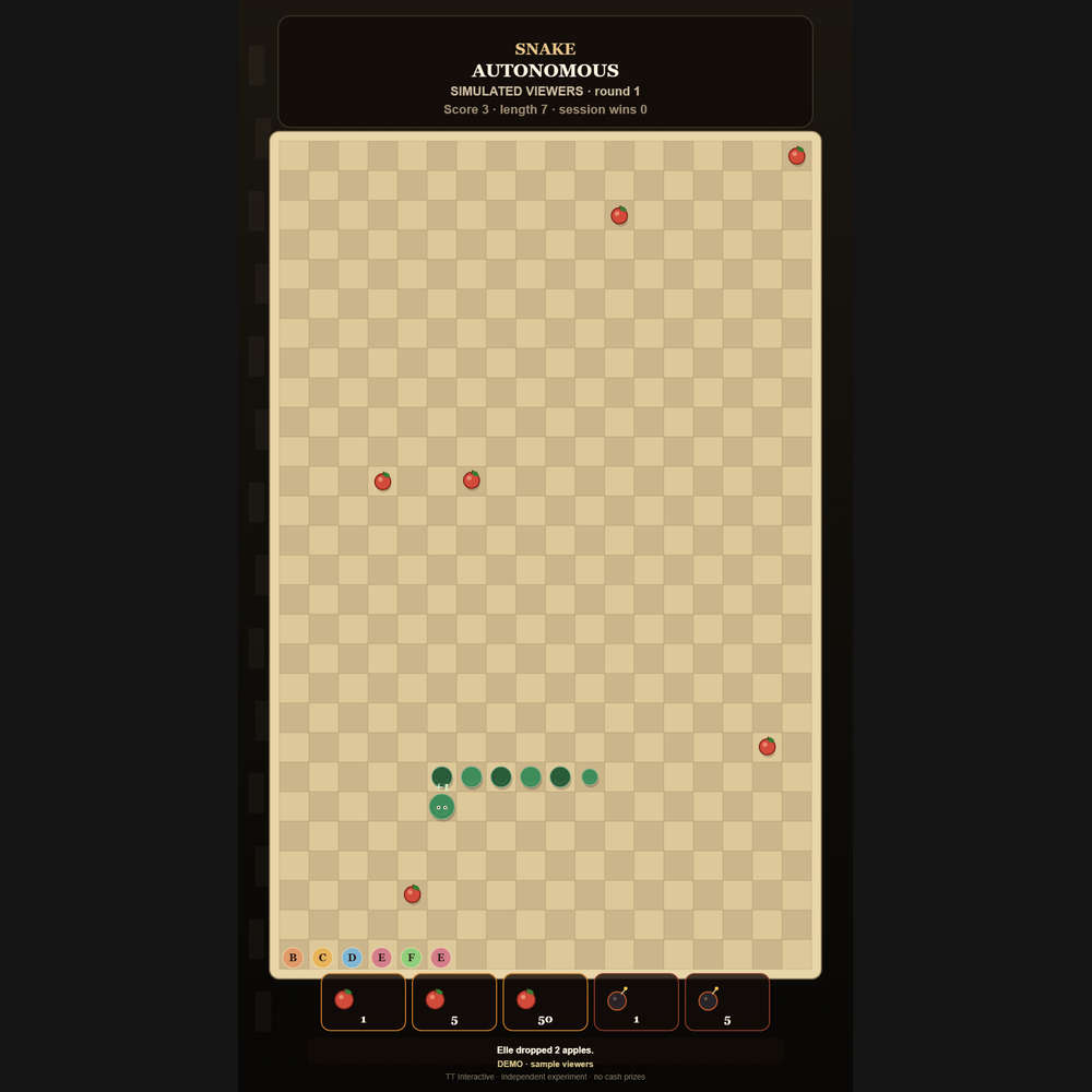 Snake screenshot showing active battle