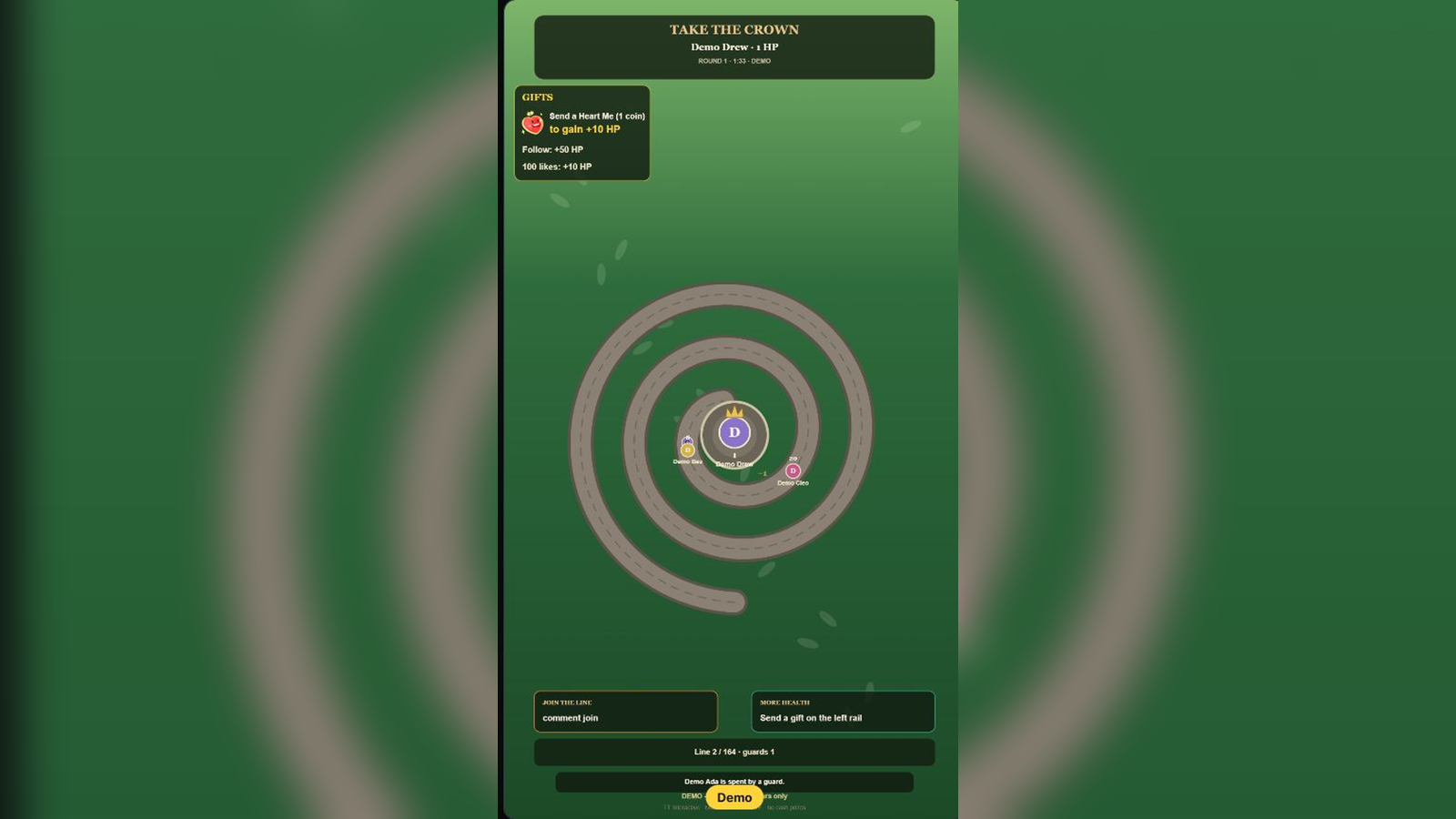 Take the Crown hero screenshot showing active battle