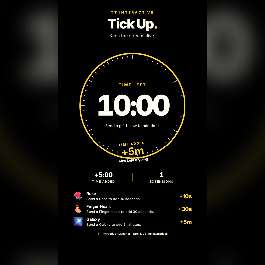 Tick Up screenshot showing tick up play