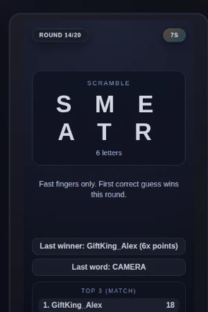 Anagram Sprint game preview